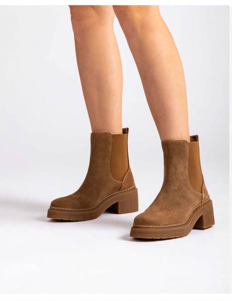 Bottines Chelsea en daim-Bottes et bottines-Chaussure femme Maroc
