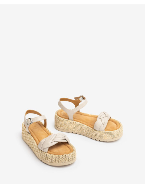 Sandales tressée matelassée-Sandales-Chaussure femme Maroc