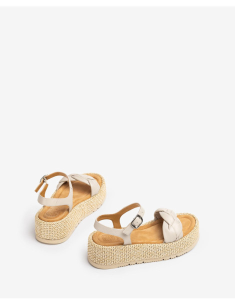 Sandales tressée matelassée-Sandales-Chaussure femme Maroc