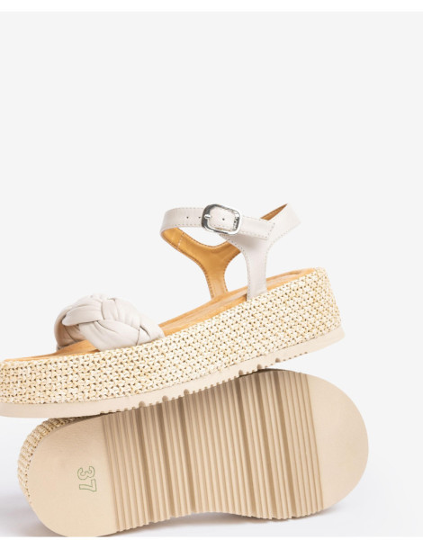 Sandales tressée matelassée-Sandales-Chaussure femme Maroc