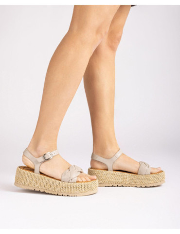Sandales tressée matelassée-Sandales-Chaussure femme Maroc