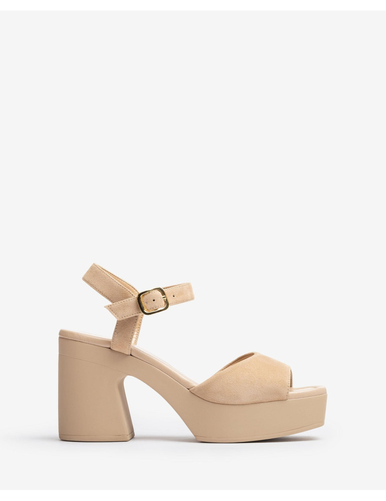 Sandales à bloc ton sur ton Beige-Collection été-Chaussure femme Maroc