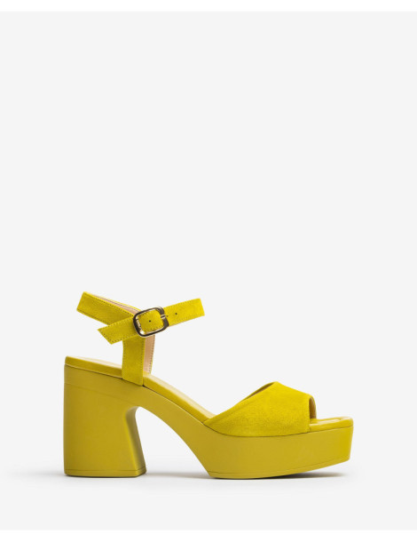 Sandales à bloc ton sur ton Kiwi-Soldes été-Chaussure femme Maroc