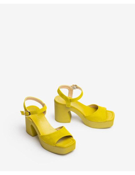 Sandales à bloc ton sur ton Kiwi-Soldes été-Chaussure femme Maroc