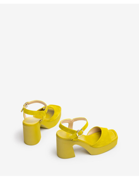Sandales à bloc ton sur ton Kiwi-Soldes été-Chaussure femme Maroc