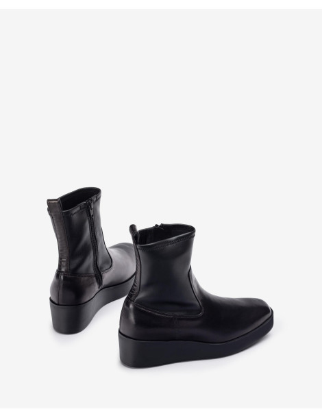 Bottines en cuir noir SuperLight avec tige élastique-Bottes et bottines-Chaussure femme Maroc