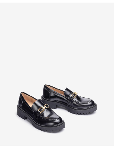 Mocassins avec semelle track black-Mocassins-Chaussure femme Maroc