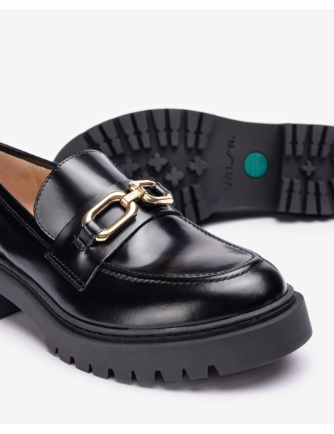 Mocassins avec semelle track black-Mocassins-Chaussure femme Maroc