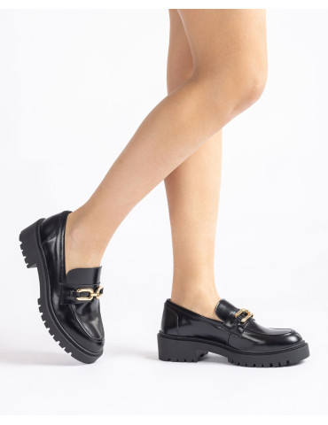 Mocassins avec semelle track black-Mocassins-Chaussure femme Maroc