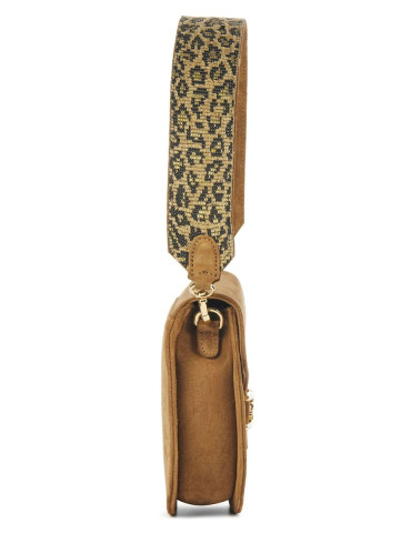 Sac taille moyenne rigide dark camel-Sacs-Chaussure femme Maroc