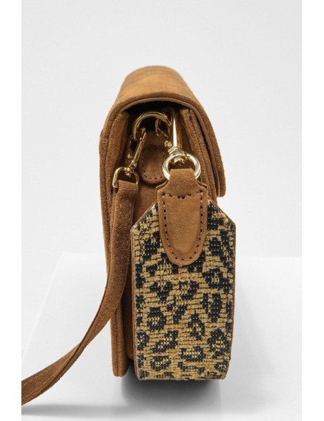 Sac taille moyenne rigide dark camel-Sacs-Chaussure femme Maroc