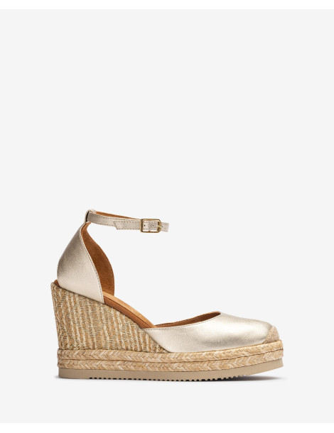 Espadrilles en raphia imprimé métallisé métallisé-Espadrilles-Chaussure femme Maroc