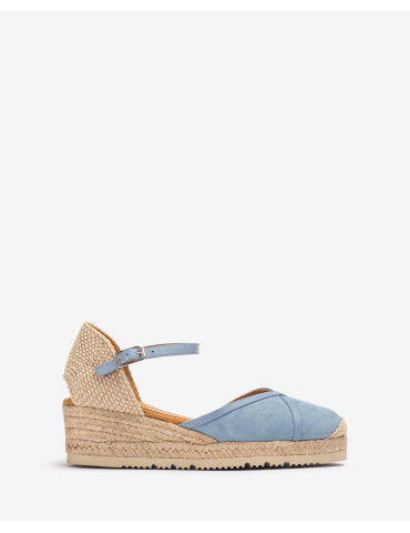 Espadrilles en cuir et daim