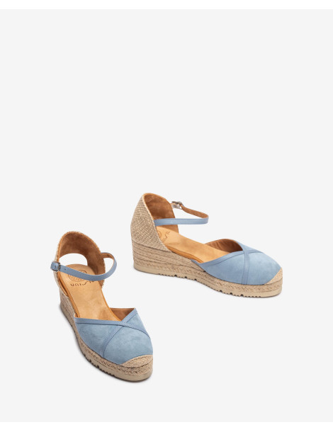 Espadrilles en cuir et daim-Espadrilles-Chaussure femme Maroc