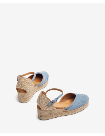 Espadrilles en cuir et daim-Espadrilles-Chaussure femme Maroc