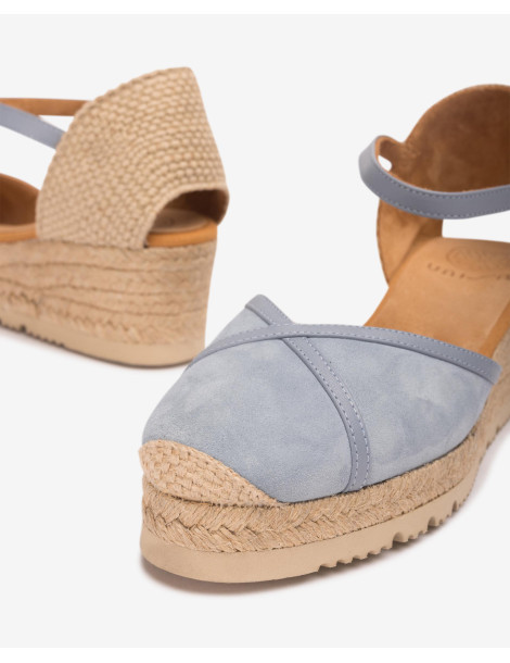 Espadrilles en cuir et daim-Espadrilles-Chaussure femme Maroc