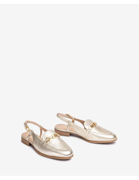 Mocassins plats ouverts métallisé-Mocassins-Chaussure femme Maroc