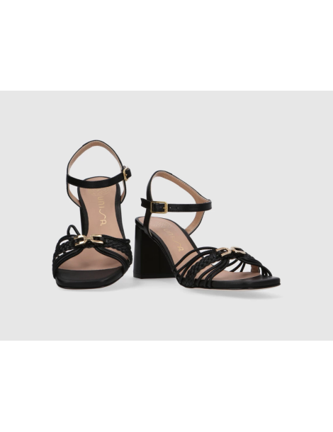 Sandales avec bride tressée-Soldes été-Chaussure femme Maroc
