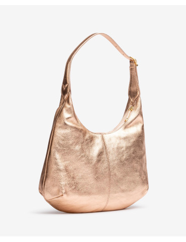 Sac style besace en cuir metallisé-Soldes été-Chaussure femme Maroc