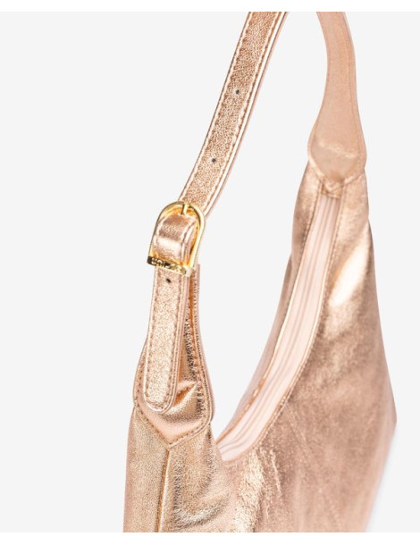 Sac style besace en cuir metallisé-Soldes été-Chaussure femme Maroc