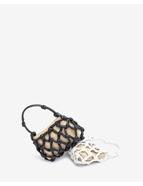 Petit sac avec noeuds en cuir blanc-Accueil-Chaussure femme Maroc
