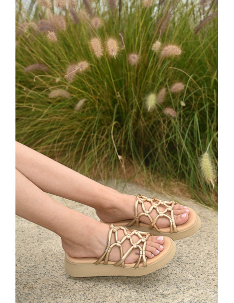 Mules avec des brides rembourrées-Soldes été-Chaussure femme Maroc