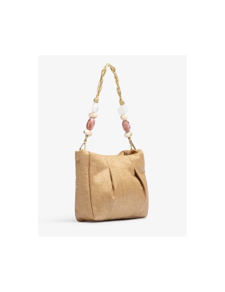 Sac en raphia avec ornements en raphia-Soldes été-Chaussure femme Maroc