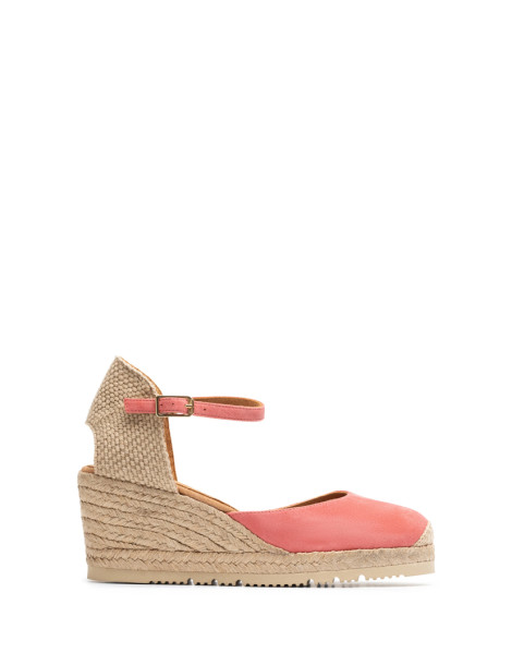 Espadrilles en daim rose-Soldes été-Chaussure femme Maroc