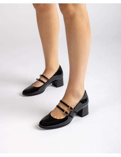 Babies en vernis noir-Babies-Chaussure femme Maroc