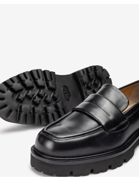 Mocassins SuperLight  en cuir noir-Collection hiver-Chaussure femme Maroc