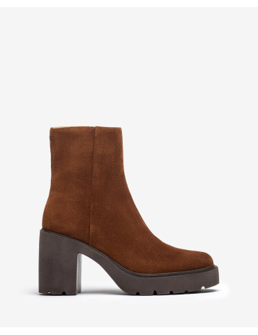 Bottines SuperLight avec plateforme en daim marron CLAIR-Collection hiver-Chaussure femme Maroc