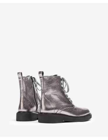 Bottines à lacets SuperLight   en cuirArgenté-Collection hiver-Chaussure femme Maroc