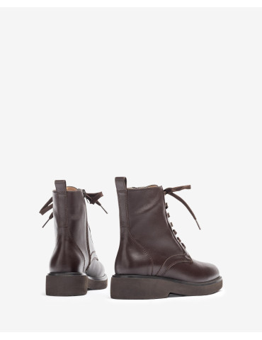 Bottines à lacets SuperLight en cuir Marron-Collection hiver-Chaussure femme Maroc