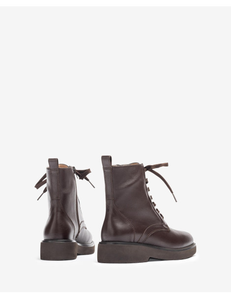 Bottines à lacets SuperLight en cuir Marron-Collection hiver-Chaussure femme Maroc
