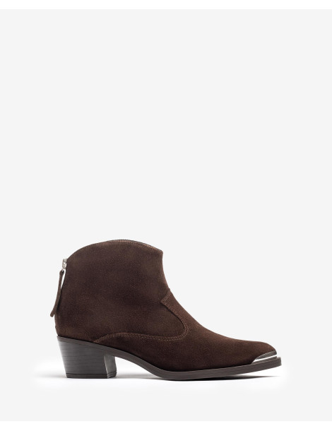 Bottines basses en daim style Cow-Boy-Collection hiver-Chaussure femme Maroc