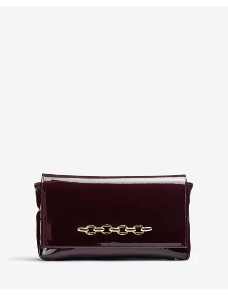 Sac en cuir verni avec ornement-Sacs-Chaussure femme Maroc