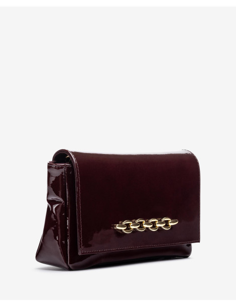 Sac en cuir verni avec ornement-Sacs-Chaussure femme Maroc