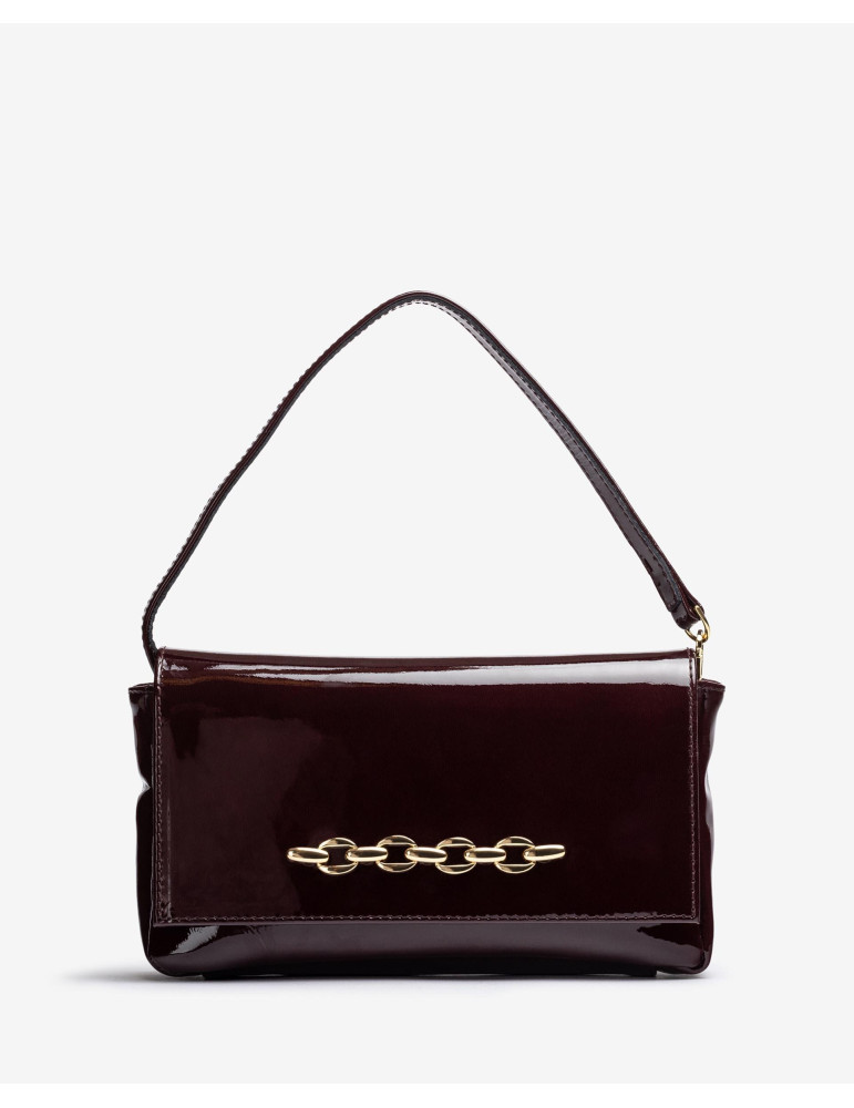 Sac en cuir verni avec ornement-Sacs-Chaussure femme Maroc