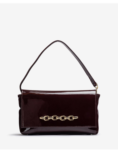 Sac en cuir verni avec ornement-Sacs-Chaussure femme Maroc
