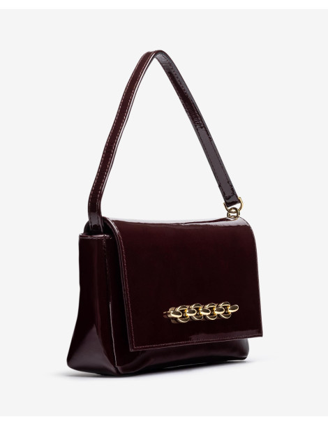 Sac en cuir verni avec ornement-Sacs-Chaussure femme Maroc