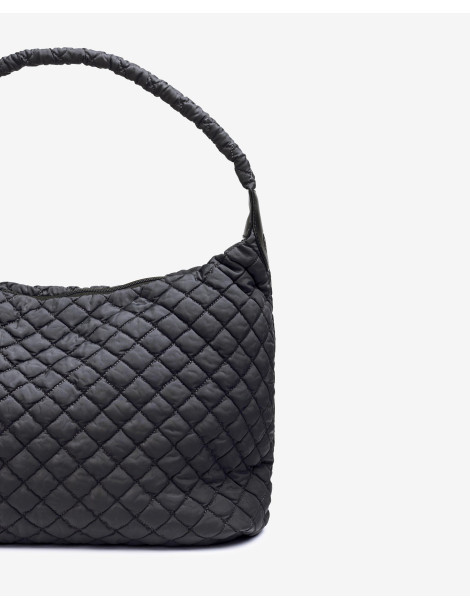 Sac moyen en tissu matelassé gris-Sacs-Chaussure femme Maroc