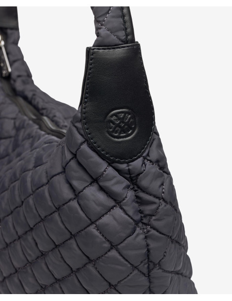 Sac moyen en tissu matelassé gris-Sacs-Chaussure femme Maroc