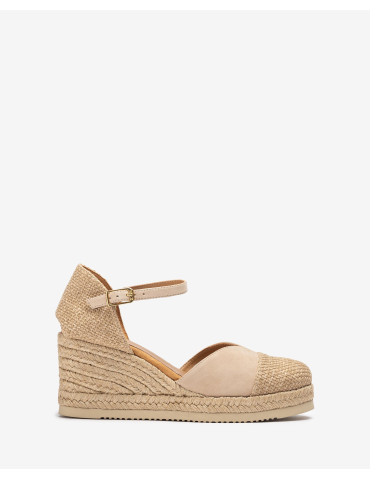 Espadrilles en daim beige...