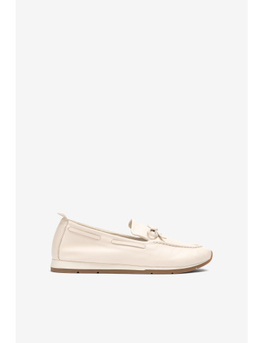 Mocassin style bateau blanc