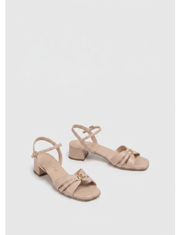 Sandales à talon bas en...