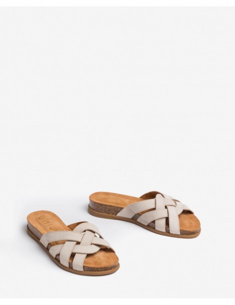 Mules à lanières croisées en cuir-Mules-Chaussure femme Maroc