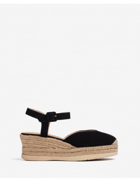 Espadrilles en daim avec bride réglable-Espadrilles-Chaussure femme Maroc