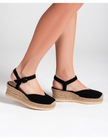 Espadrilles en daim avec bride réglable-Espadrilles-Chaussure femme Maroc