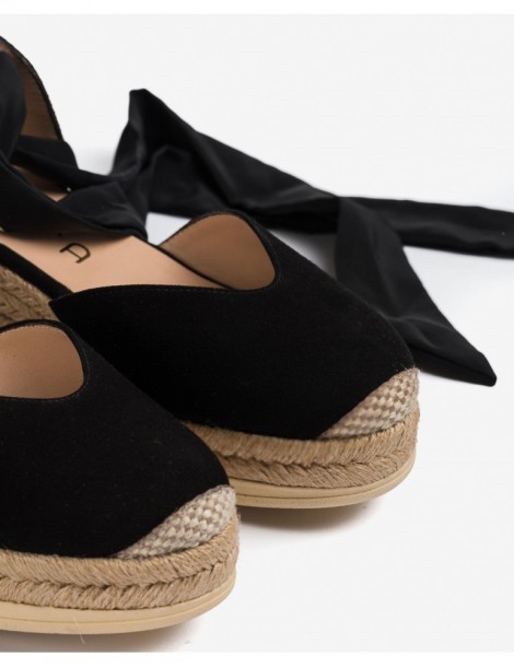 Espadrilles en daim avec lacets autour de la cheville-Espadrilles-Chaussure femme Maroc