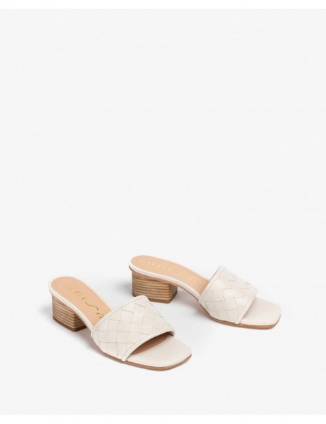 Mule en cuir tressé-Mules-Chaussure femme Maroc